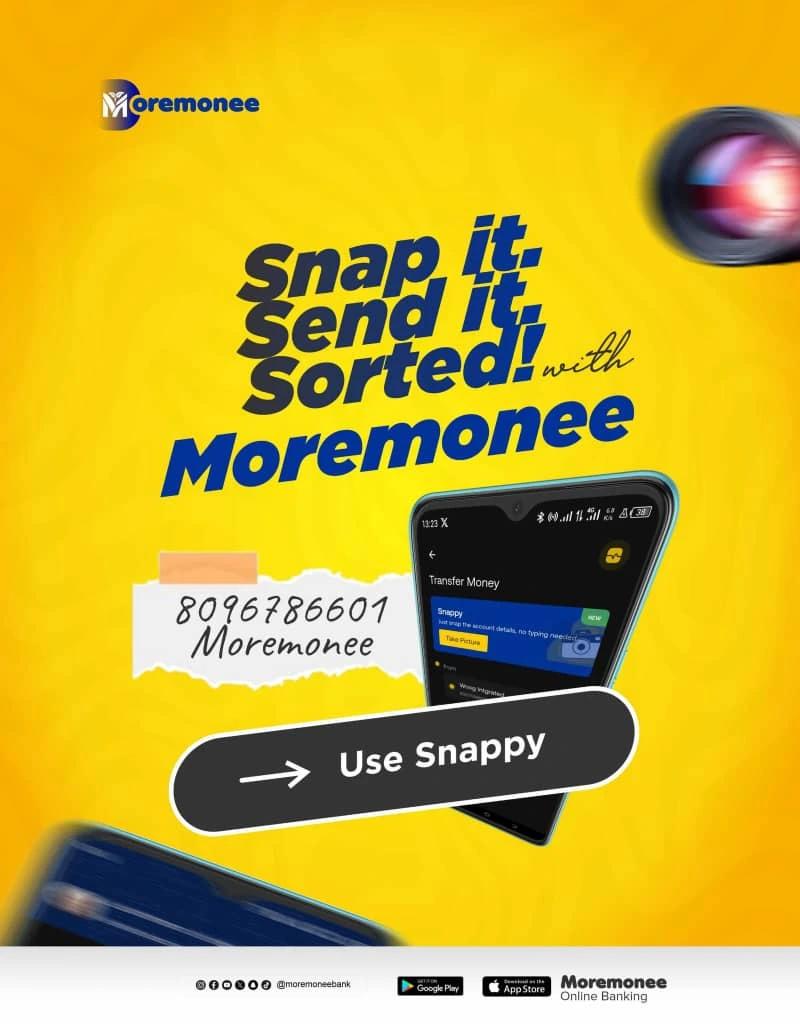 Moremonee Launches Snappy: Africa’s First-Ever Snap Payment Feature